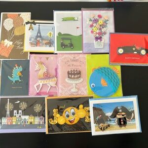 Lot of 12 greeting cards.